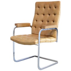 Vintage Robert Haussmann De Sede RH 305 Highback Chair Cognac