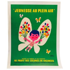 Original Vintage French Advertising Poster for Children by Herve Morvan, 1965