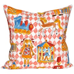 Retro Nursery Designer’s Guild English Fabric Pillow Toys Irish Linen Cushion