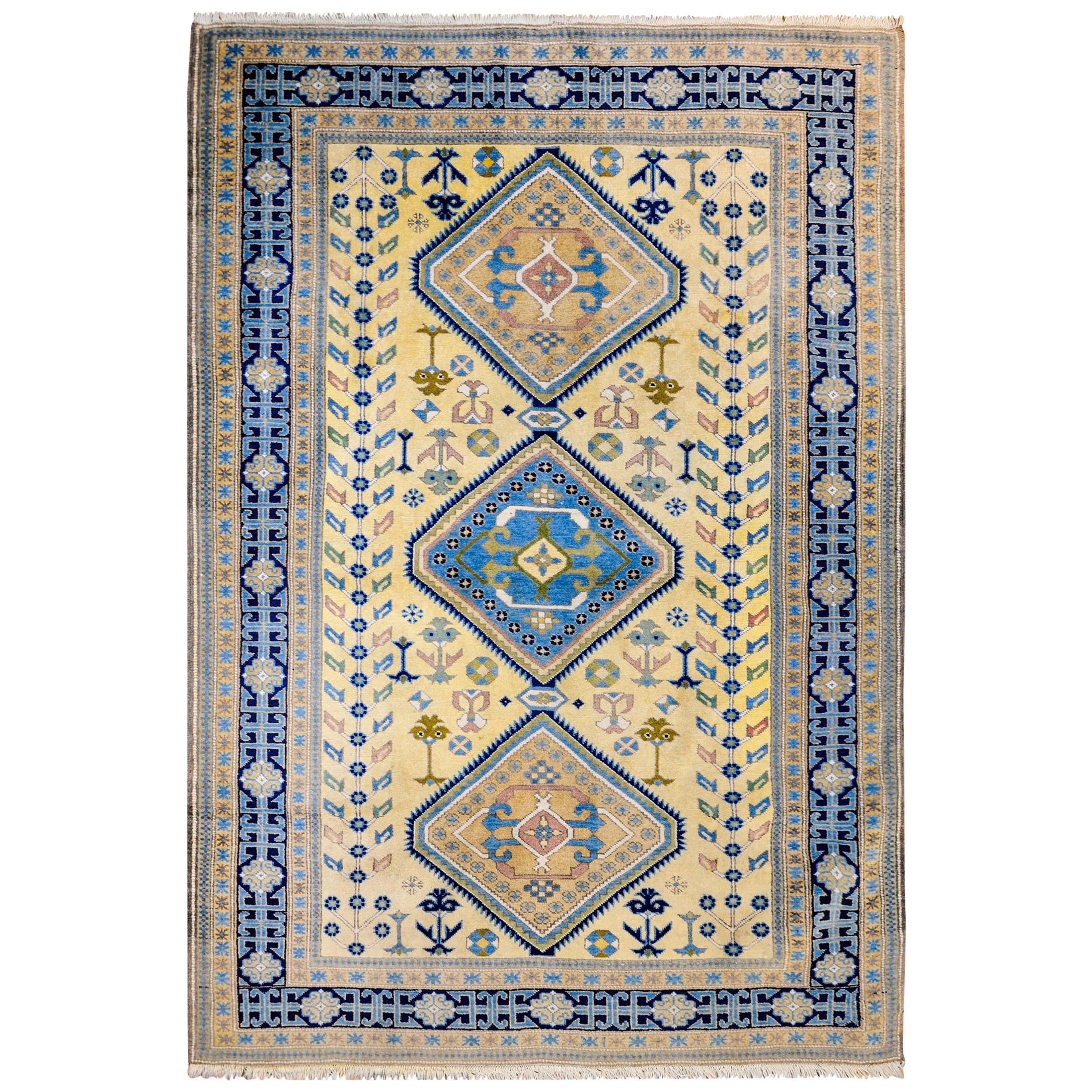 Afghanischer Kasachstan-Teppich des späten 20. Jahrhunderts