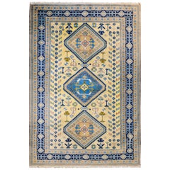 Afghanischer Kasachstan-Teppich des späten 20. Jahrhunderts
