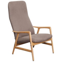 Alf Svensson Designed Beech Reclining Chair for DUX, Sweden, 1950s