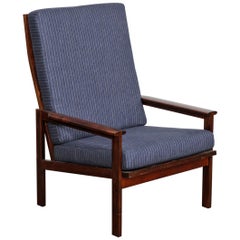 Illum Wikkelso Solid Rosewood "Capella" Chair for N. Eilersen, Denmark