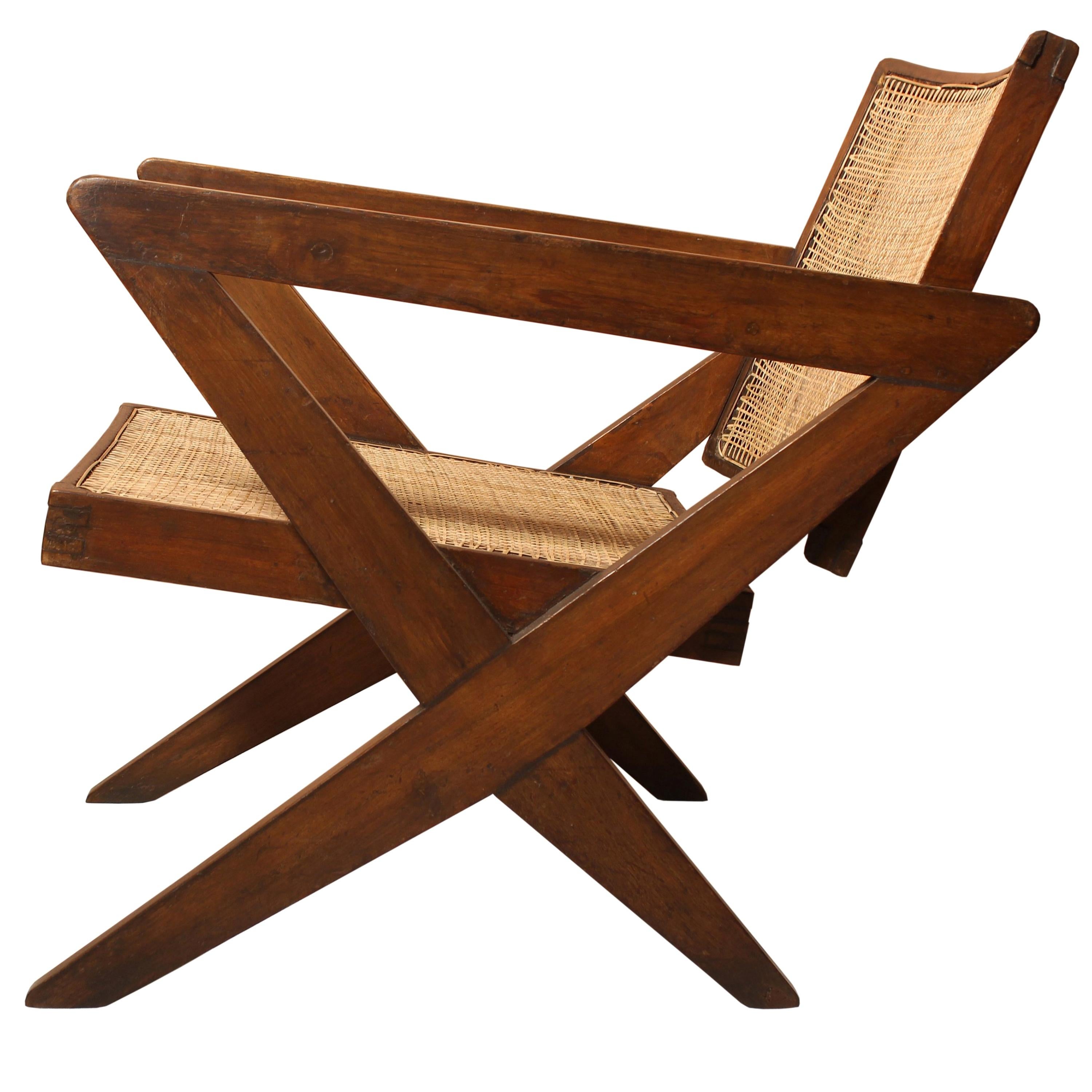Pierre Jeanneret PJ-SI-45-A AUTHENTIC "X-Easy Armchair" from Chandigarh