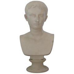 19th Century Royal Copenhagen Eneret Bust Representing Augustus