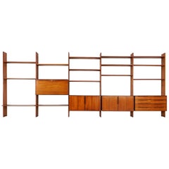 Large Shelving System by Jussi Peippo for Asko, 1950s, Teakwood