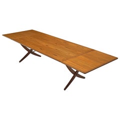 Hans J. Wegner Extremely Large AT304 Drop-Leaf Table