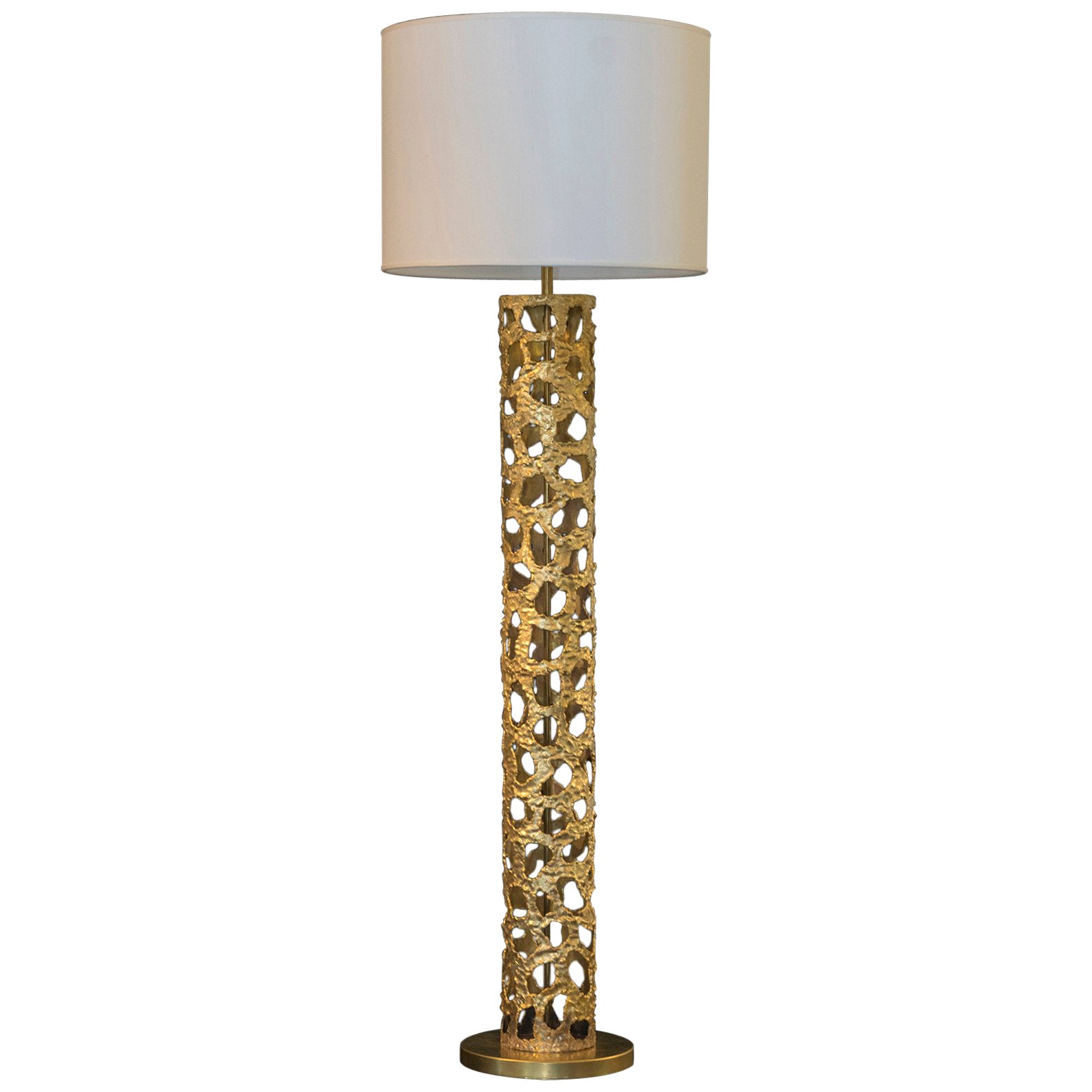 Flair Edition "Cylinder" Brass Table Lamp For Sale at 1stDibs