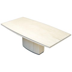 Luxury Travertine Dining Table by Willy Rizzo