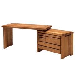 Pierre Chapo Desk in Solid Elm with Drawers