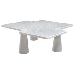 Mangiarotti 'Eros' Coffee Table in White Marble