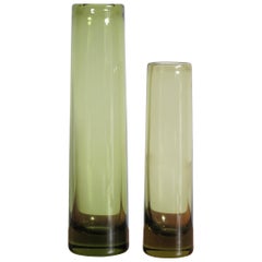 Per Lutken Scandinavian Mid-Century Modern Design Glass Vases, Holmegar, 1960s