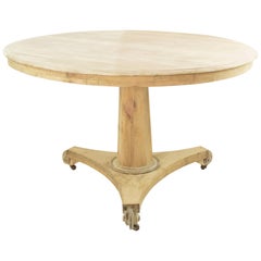 Small Antique Round Bleached Mahogany Breakfast Table, English, circa 1835
