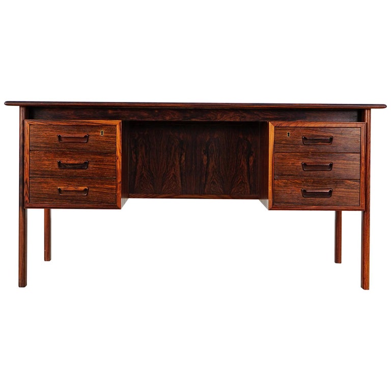 Beautiful Wooden Desk by HS Møbler, circa 1965, Danish Modern at 1stDibs