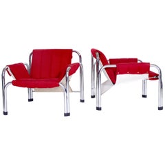 Retro Chrome Armchairs, Kodreta Myjava, 1980s