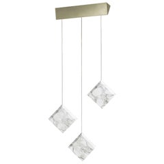 Marble Ceiling lamp "Werner Jr. Calacatta" Satin Gold Mount in Stock