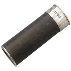 Victorian Novelty Silver Shot Gun Cartridge Vesta Case