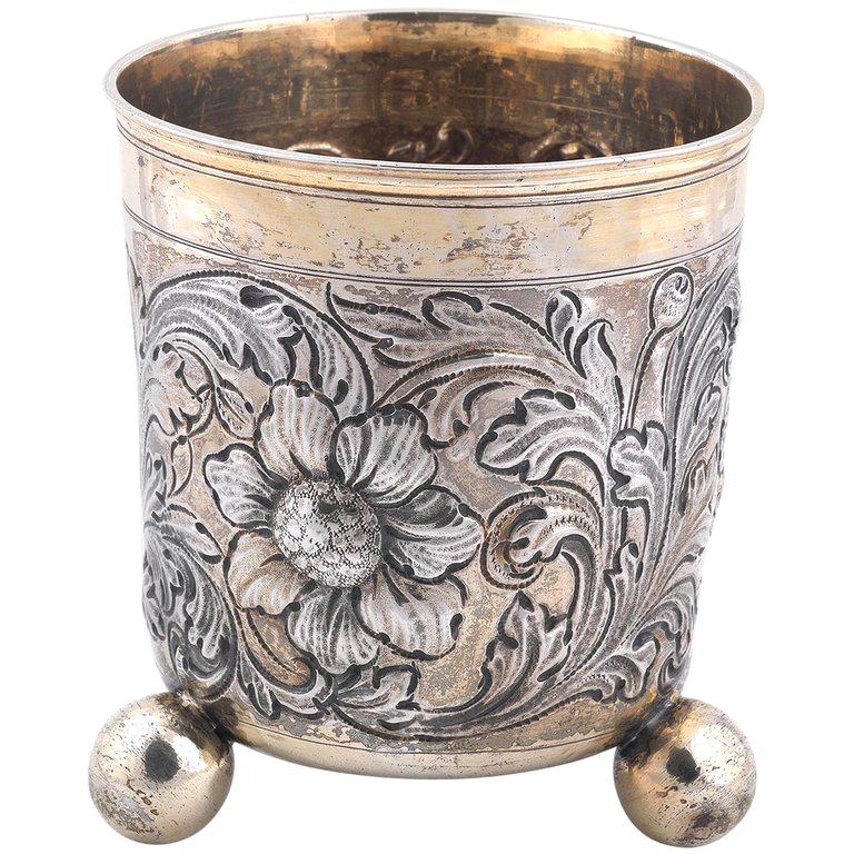 Late 17th Century German Silver Beaker