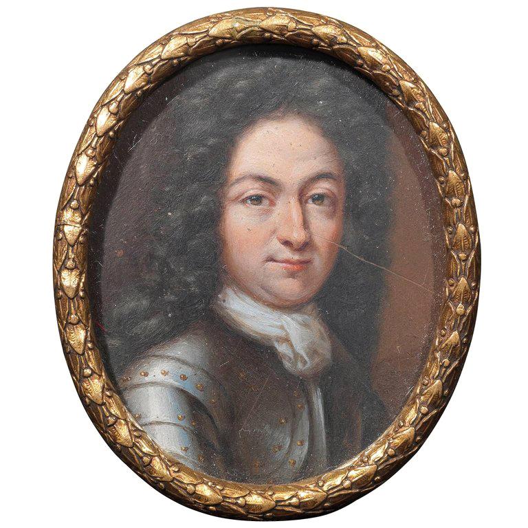 Portrait Miniature a Gentleman, South German, circa 1680 For Sale