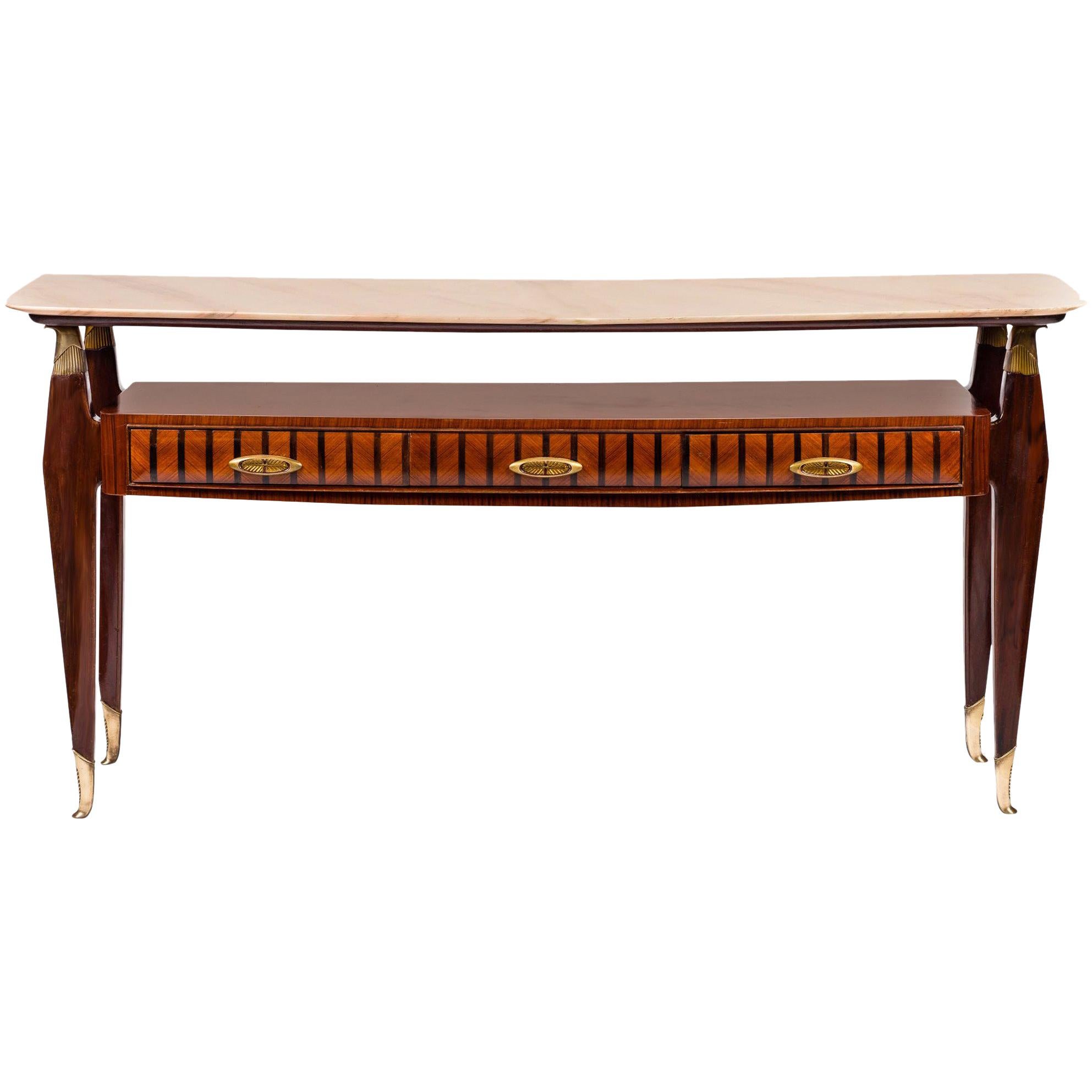 Italian Design Midcentury Console Table in the Style of Paolo Buffa, 1950s