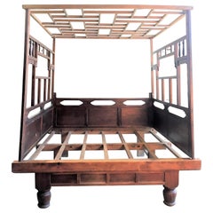 Antique Chinese Enclosed Bed, Late 19th Century