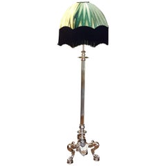 Antique Victorian Brass Extending Standard Lamp