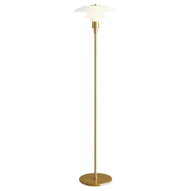 Poul Henningsen Brass And Glass Ph Floor Lamp For Louis Poulsen For Sale At 1stdibs