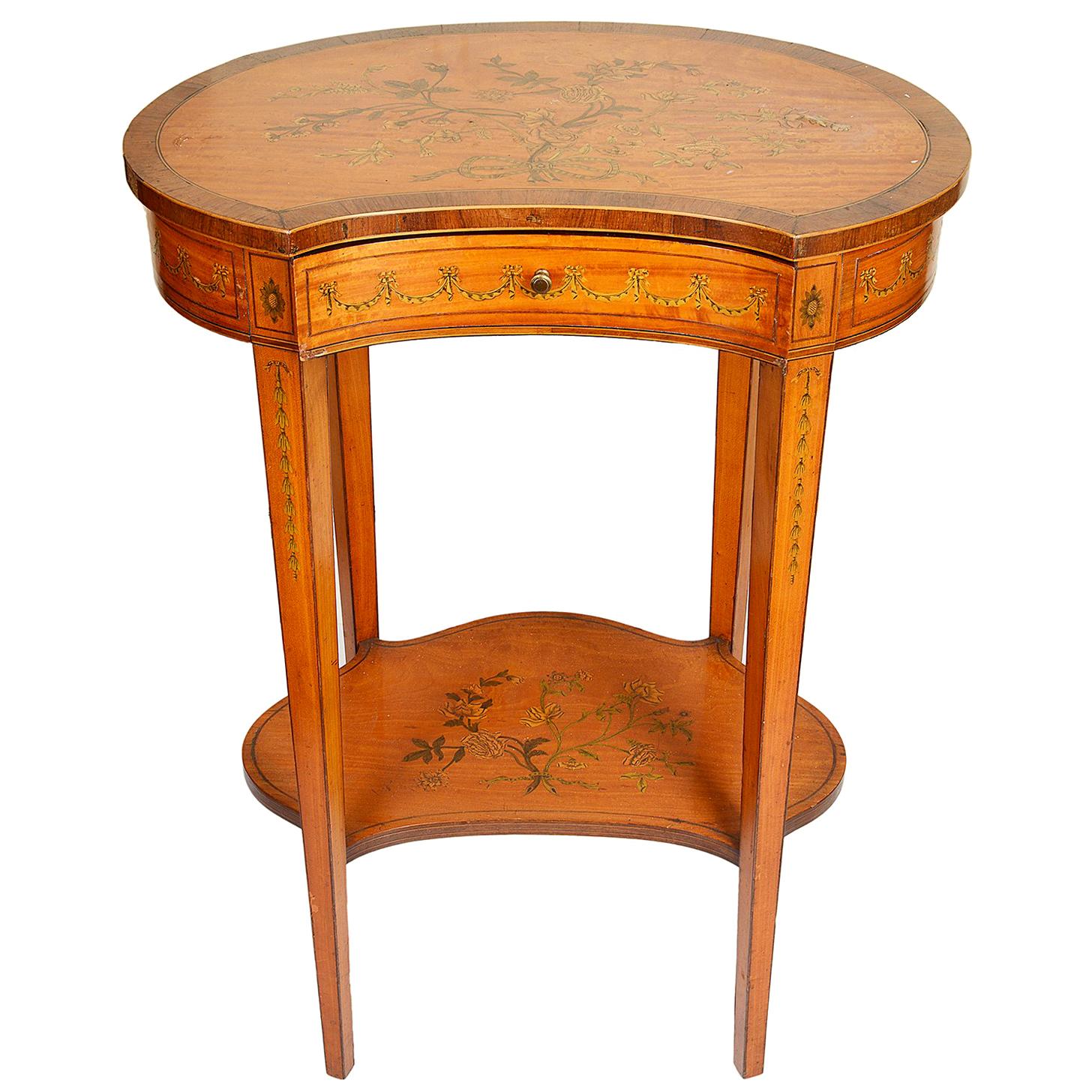 Table d'appoint en bois de citronnier de style Sheraton d'Edwards and Roberts
