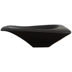 Large French Carved Ebony Wood Dish in the Style of Alexandre Noll, 1950s