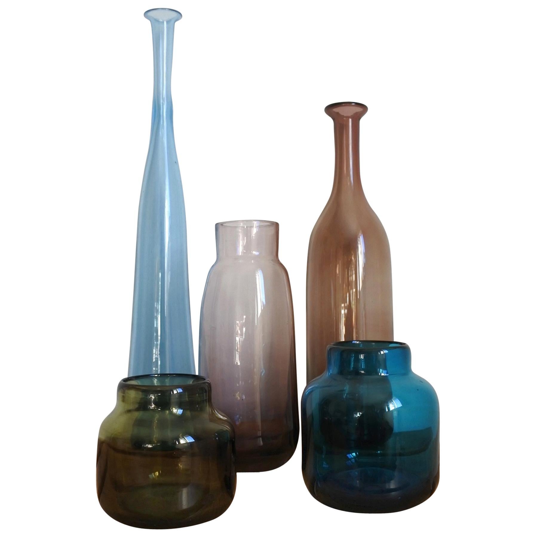 Beautiful Blown Glass, Bottle Shape Vase at 1stdibs