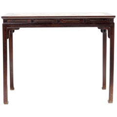 Chinese Marble Top Writing Table