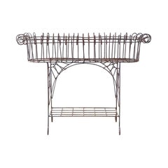 French Art Nouveau Faux-Rope Wire Plant Stand