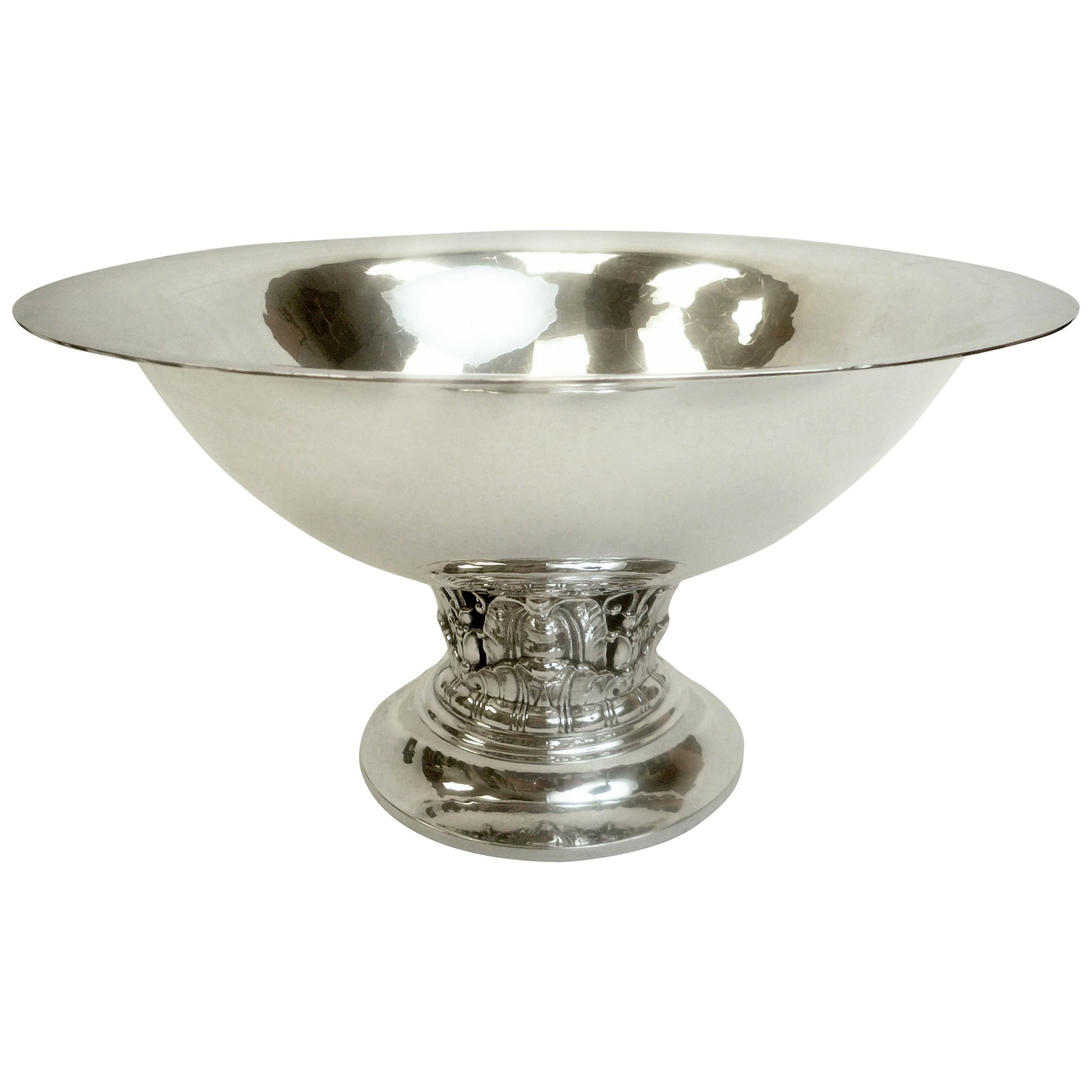 Large Jensen Style Gorham Sterling Silver Footed Centrepiece Bowl
