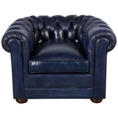 Tufted English Chesterfield Leather Club Chair