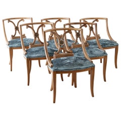 Set of Six Renzo Rutili Neoclassical Dining Chairs