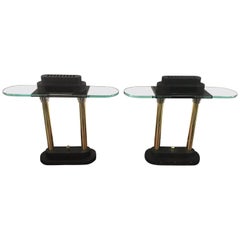 Retro Pair of Postmodern Robert Sonneman Table or Desk Lamps for George Kovacs