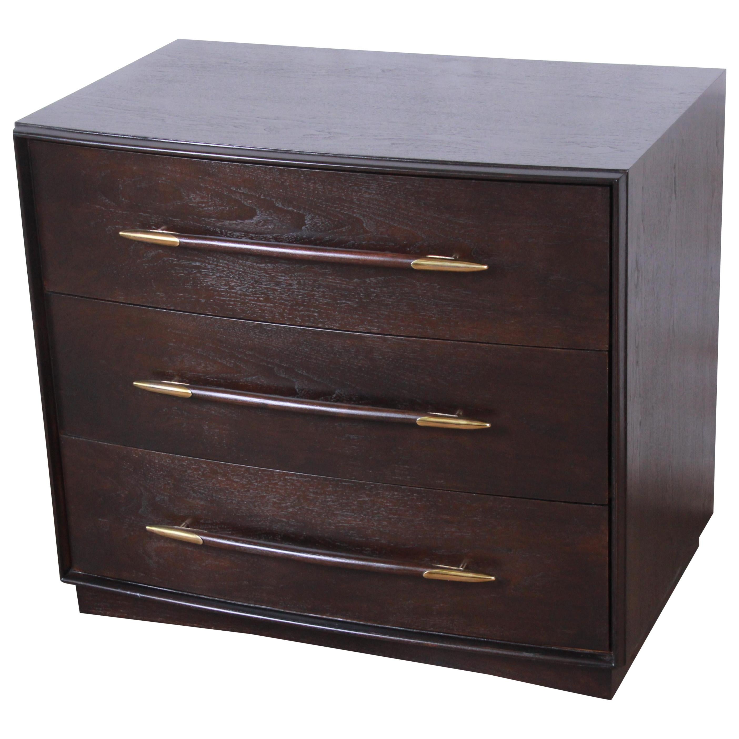 T.H. Robsjohn-Gibbings for Widdicomb Mid-Century Modern Walnut Bachelor Chest