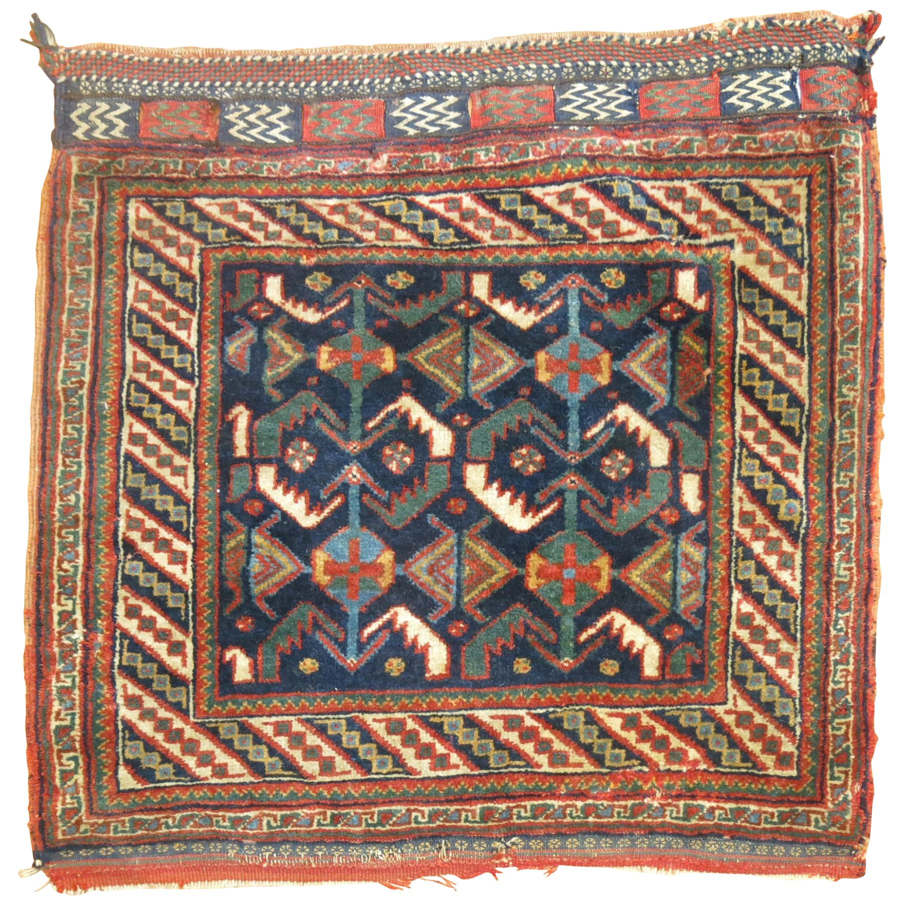 Antique Persian Afshar Bagface Rug