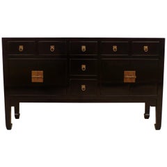 Fine Black Lacquer Sideboard or Console Table