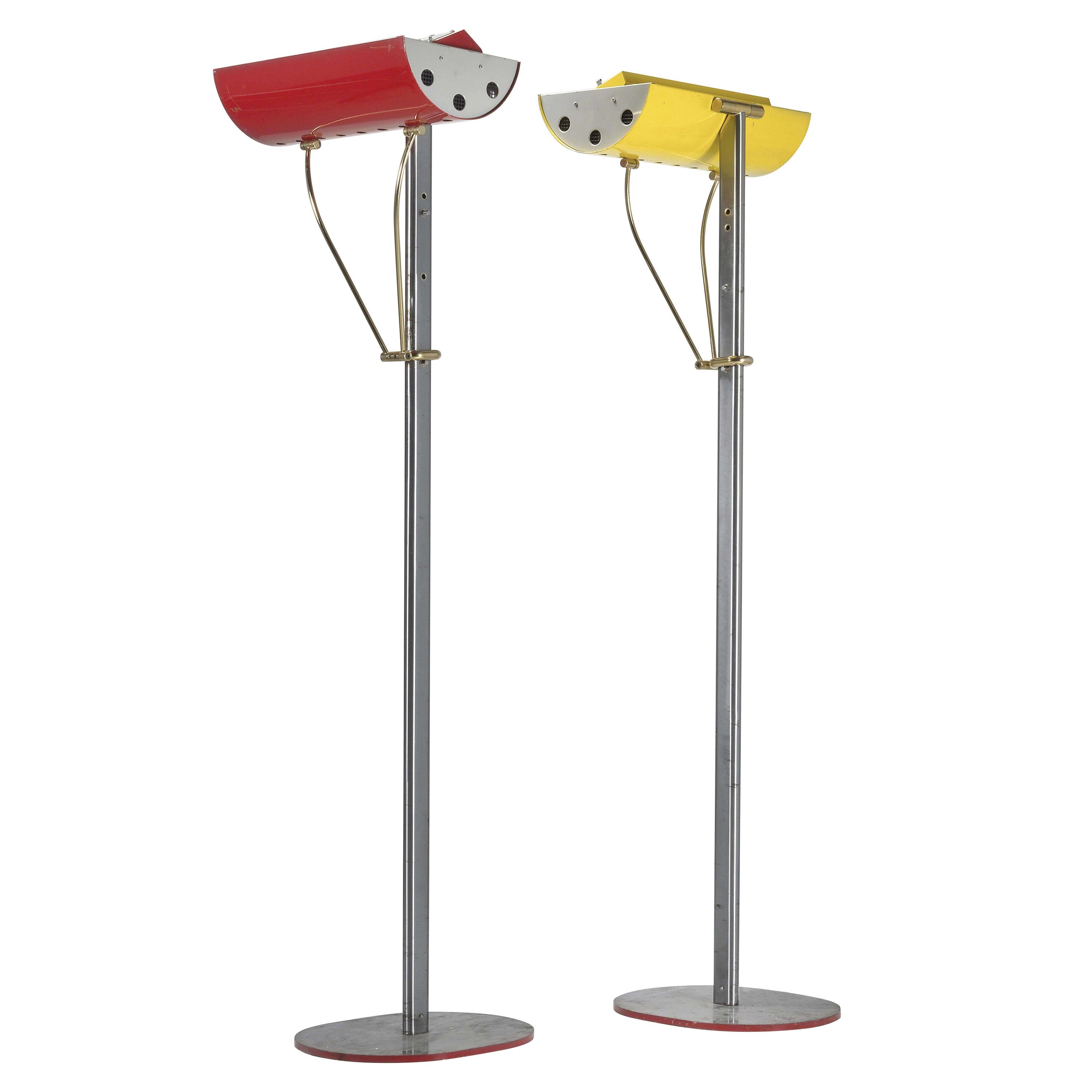 Pair of Large Italian Floor Lamps by Afra & Tobia Scarpa for Benetton Group