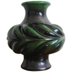 Pol Chambost Vase aus glasierter Keramik, Modell 816, Frankreich 1954
