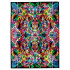 Contemporary Rug, "Ananasso" RGB Lights Interactive, Designed by Carnovsky