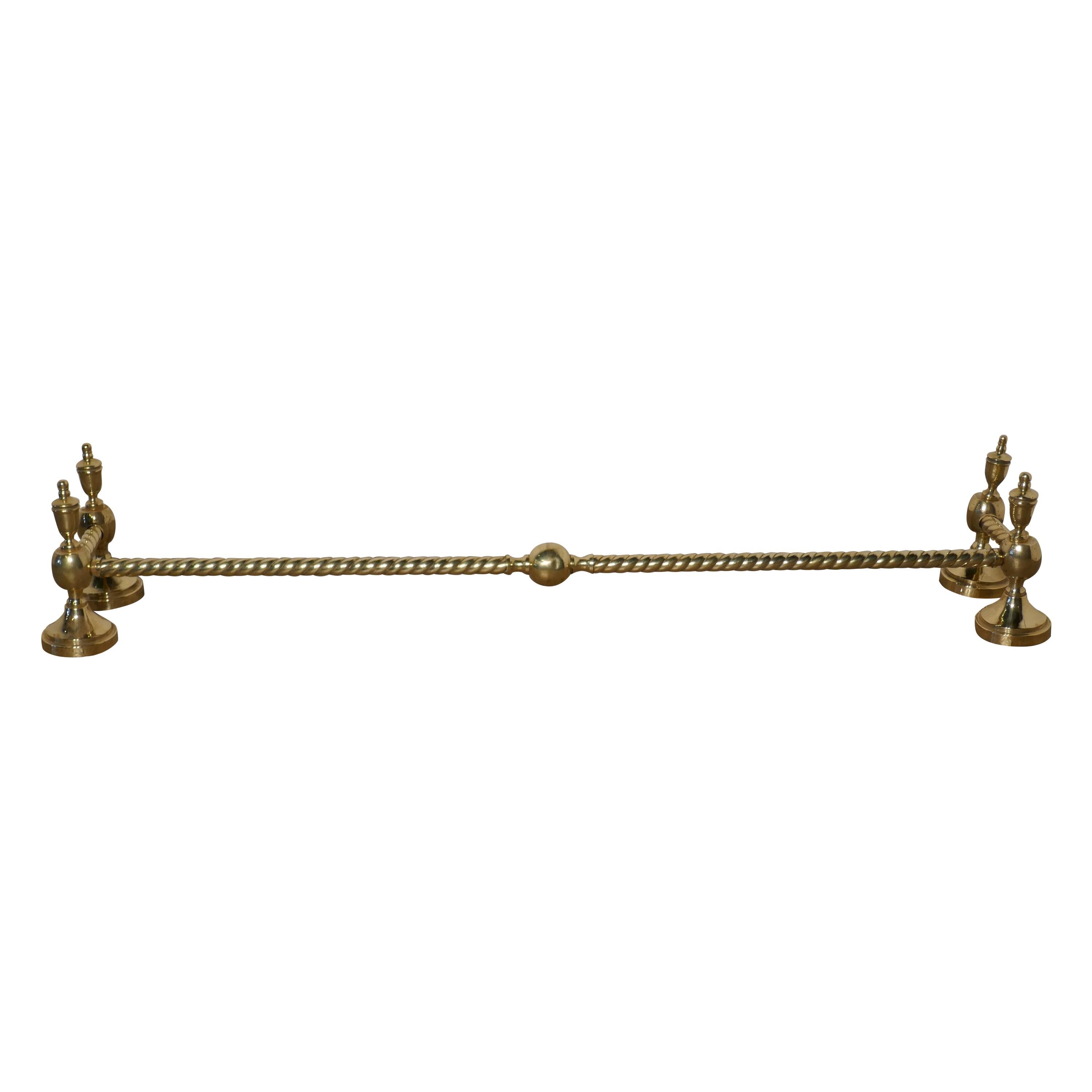 Very Attractive Large Rope Twisted Brass Fire Surround