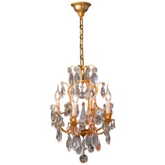 French Louis XVI Style Gilt Bronze and Cut Crystal Chandelier, circa 1890-1910