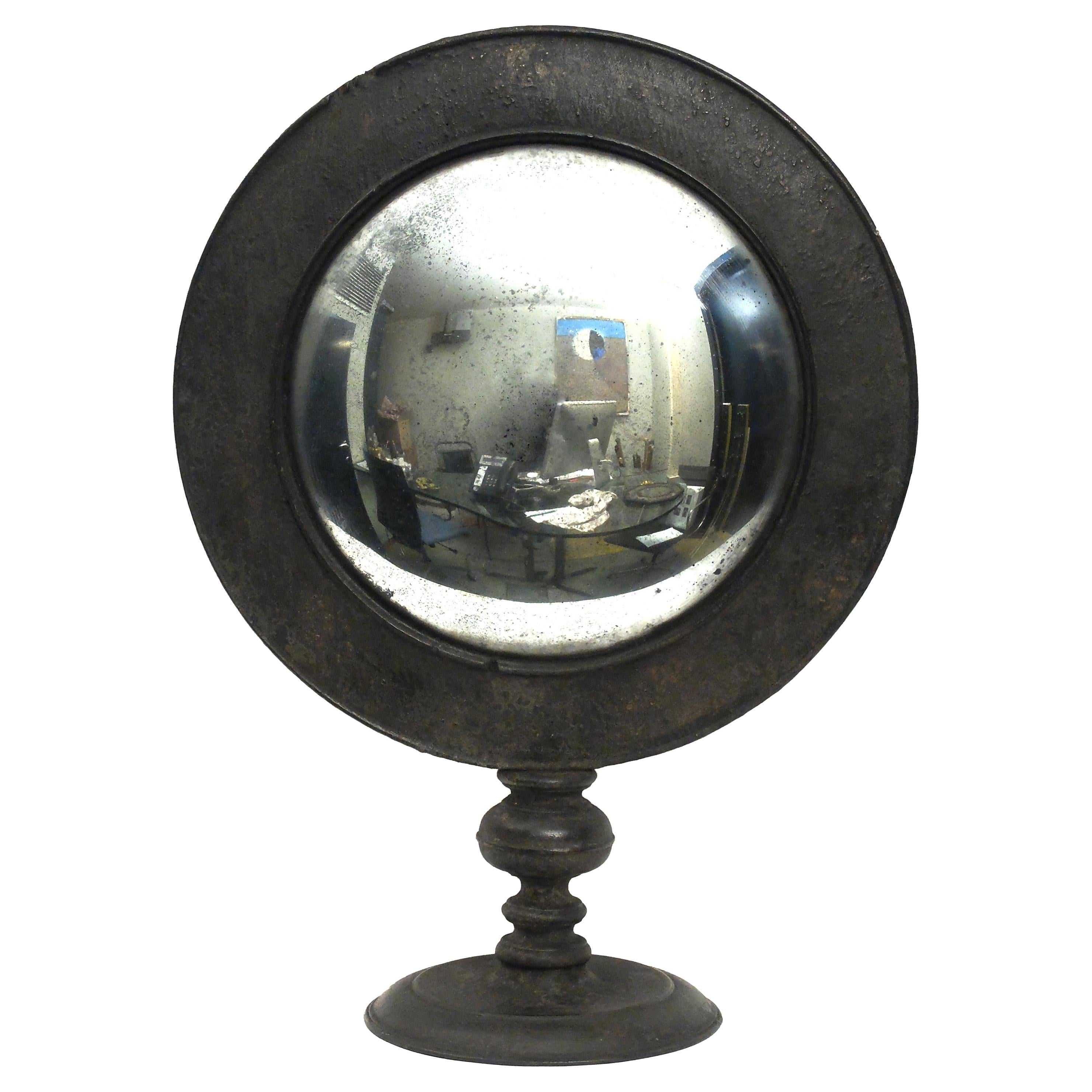 Large Italian Mid-19th Century Convex Table Mirror 