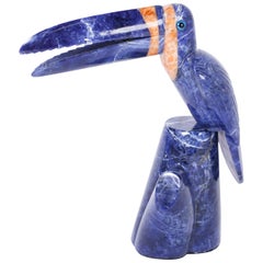 Midcentury Carved Stone Toucan