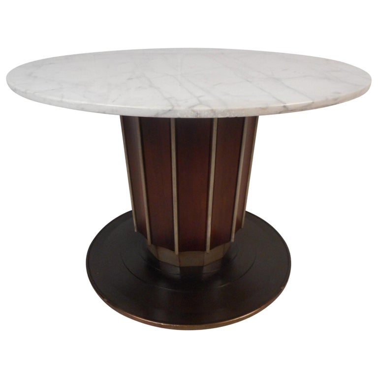 Impressive Vintage Italian MarbleTop Dining Table at 1stdibs