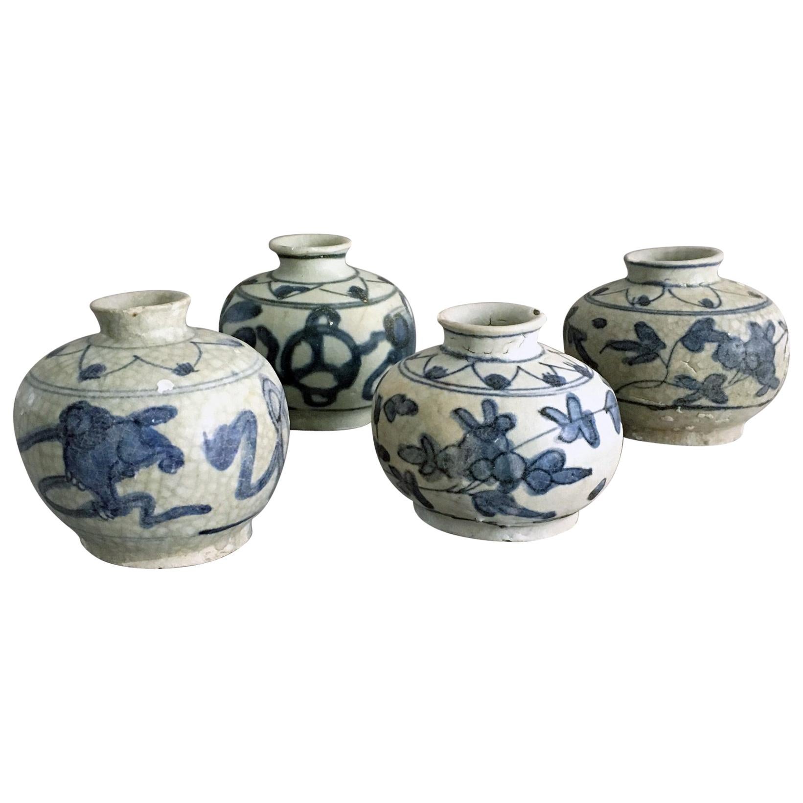 Chinese Ming "Wanli Shipwreck" Blue and White Jars