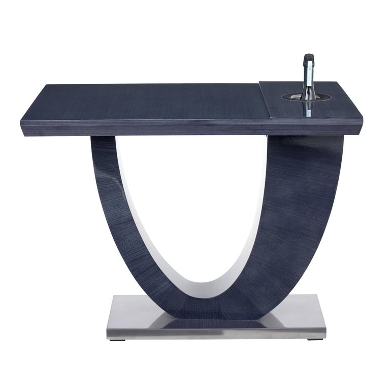 Handmade Stained Ash Bar Table with Kaelo Wine Cooler at 1stDibs