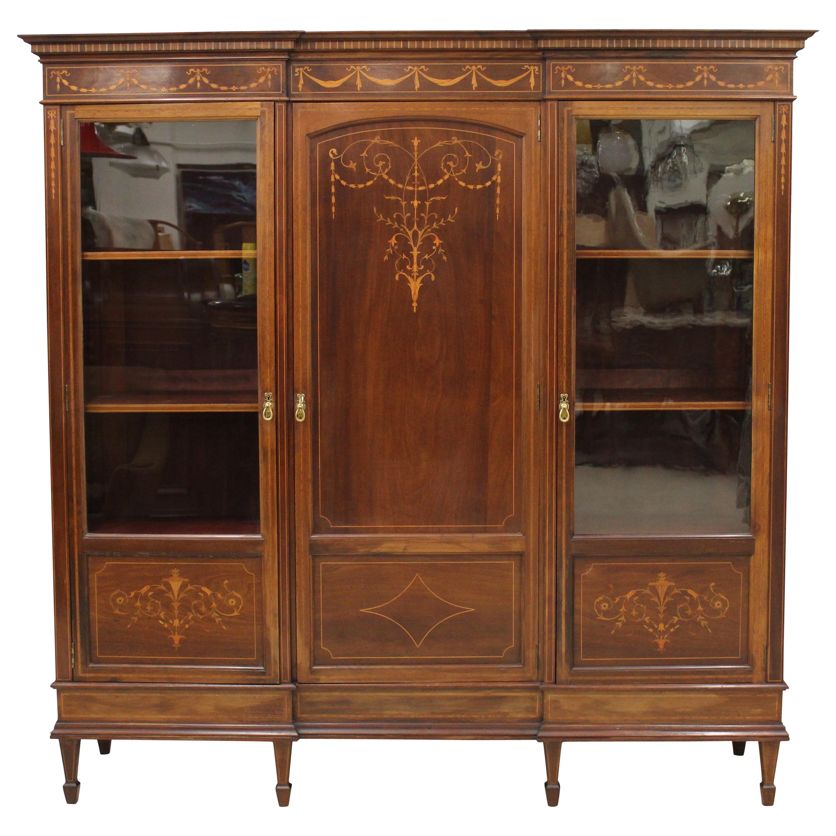 19th Century French Louis XVl Style Library Armoire or Linen Press